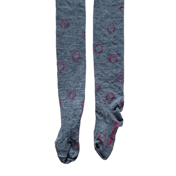 Smartwool Girl's Whirligig Grey Winter Tights Youth Small - Picture 4 of 7